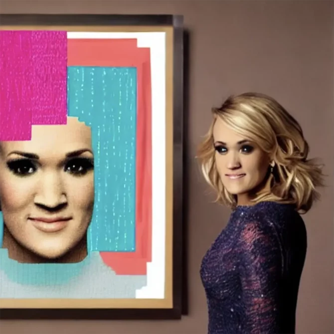 Carrie-Underwood in the style of David Hockney     11